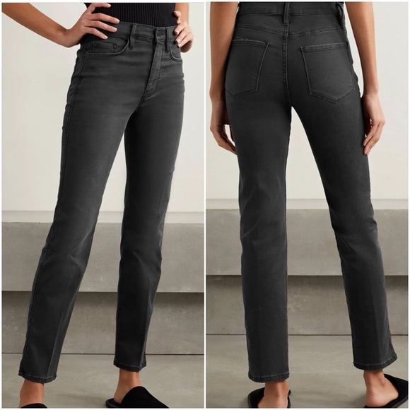 FRAME Le Sylvie Slender Straight jeans black